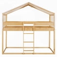thumbnail image 2 of Twin Over Twin Wood Bunk Bed - Fun Tent Design & Spacious Under Bed Space, 2 of 17