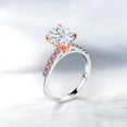 thumbnail image 4 of Gem Stone King 925 Sterling Silver Ring with 10K Rose Gold Prongs Pink Lab Grown Diamond Set with Moissanite (2.30 Cttw, Size 9), 4 of 4