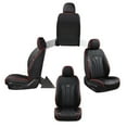 thumbnail image 3 of Florich Front Car Seat Covers, Comfortable Faux Leather Seat Protectors, Automotive Cushions Universal Fit for Most Cars SUV Trucks, RedLine, 3 of 8