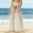thumbnail image 2 of Levmjia Womens Swim Cover Up Pants Quick Dry Beach Vacation Chiffon Solid Color Wide Leg Sun Protection Lightweight Chiffon Pants For Pool Hot Spring, 2 of 7