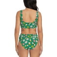 thumbnail image 3 of Daiia Flying Bees Women's Bikini Set Two Piece Swimsuit High Waisted Bikini Adjustable Straps Bikini Perfect for Beach, Pool, and Summer Vacation-X-Large, 3 of 9