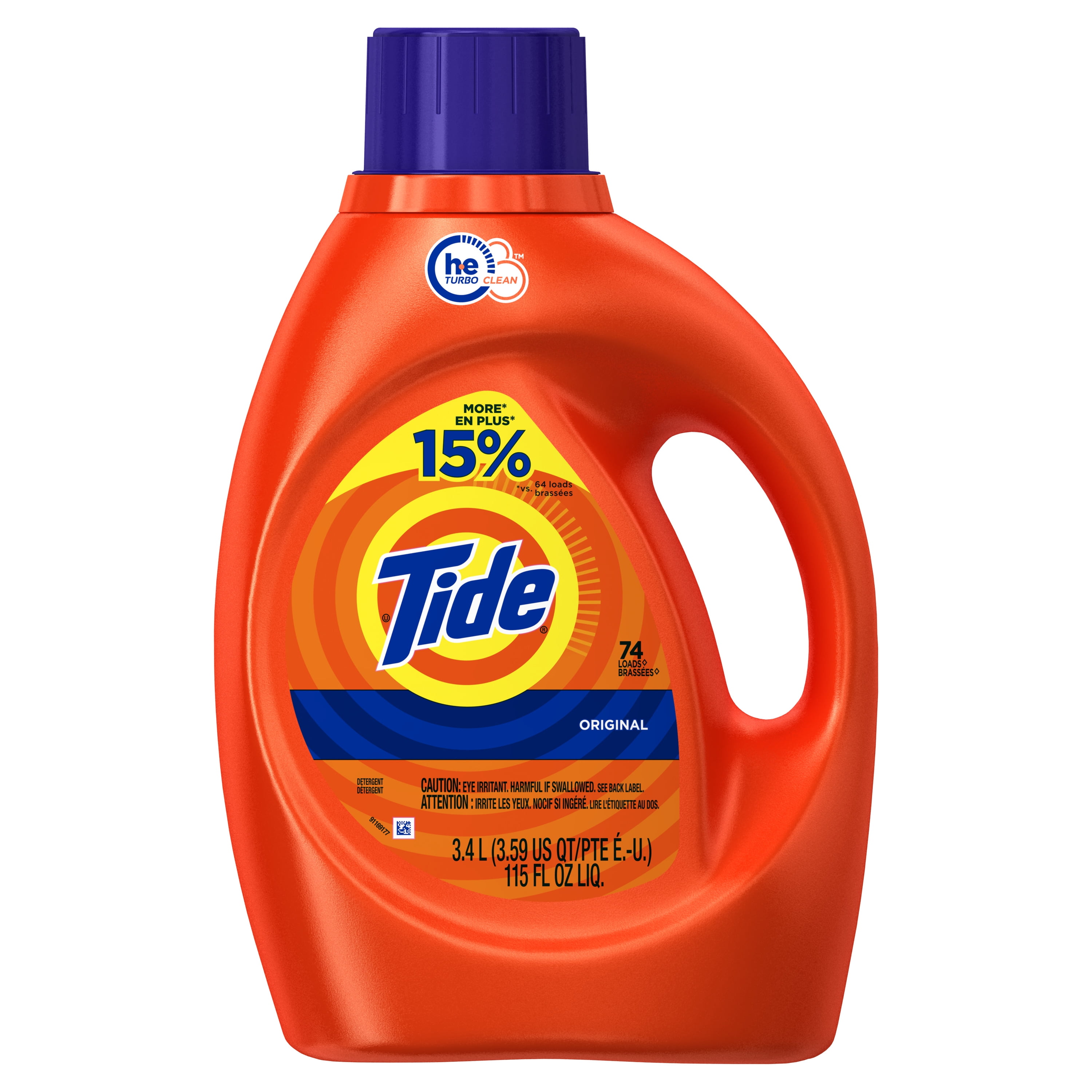 Tide Liquid Laundry Detergent, Original, 74 Loads 115 fl oz Walmart
