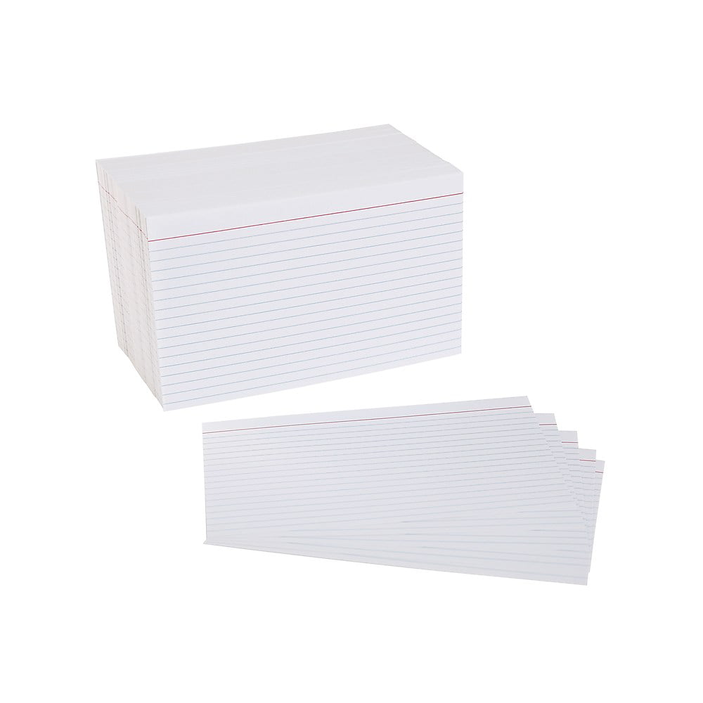 51006 233478 Staples 5" x 8" Line Ruled White Index Cards 500/Pack 