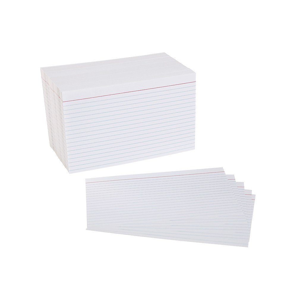 Staples 5" x 8" Line Ruled White Index Cards 500/Pack (51006) 233478