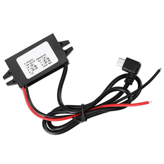 DC-DC 12V to 5V 3A Micro USB Converter Voltage Step Down Regulator for Car Smartphone