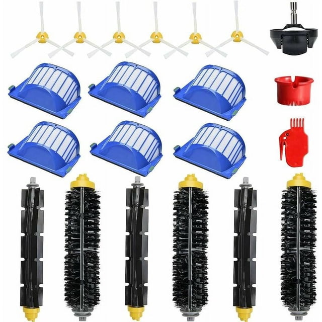 Kit de accesorios para iRobot Roomba serie 600 671 692 694 697 698 650 651 660 690, repuestos para cepillo de fregona, filtro y rodillo.