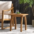 thumbnail image 4 of Tookss Side Table, Wooden End Table, Stylishly-slatted Outdoor Accent Table, Stacking Furniture For Indoor Outdoor Garden Deck Porch Yard Park Balcony 19.00x15.00x19.25 Inches, 4 of 9