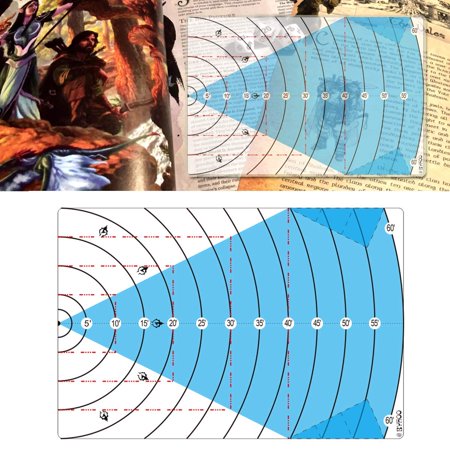Byhoo Spell AOE Damage Template DND Area Effect Markers Upgraded 60ft AOE Area Damage Measure Tool Tabletop Game Mat Accessories for Dungeons and Dragons 5E Pathfinder