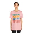 thumbnail image 4 of Funny T-Shirt, Surviving Purely Out Of Spite Top, Vistage Tee Shirt Cancer, 4 of 12