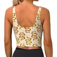 thumbnail image 4 of Goofa Hand Drawn Snake Printed Sports Bras for Women, High Impact Running Bra Workout Crop Tank Tops Longline Sports Bra Push up-Small, 4 of 9