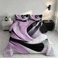 thumbnail image 2 of Manfei Contemporary Abstract Full Size Comforter Sets, Watercolor Aesthetic Bedding Comforter Set, Lilac, Black and Gray, Black Reversible 3pcs, 1 Comforter and 2 Pillowcases, 2 of 6
