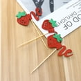 thumbnail image 3 of YOSADIER Strawberry Cake Toppers Red Wooden Decorations for Cakes 12 Pieces Perfect for Party and Birthday, 3 of 3