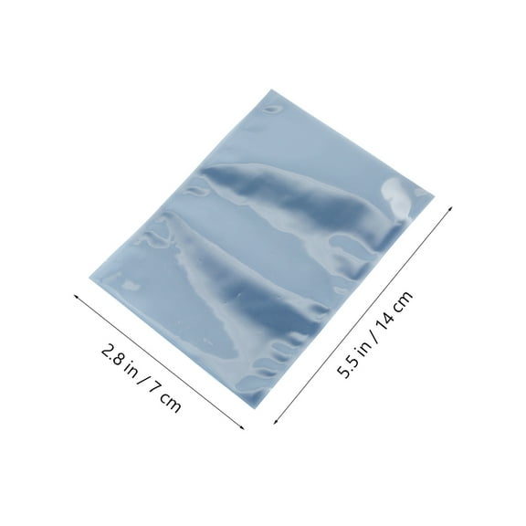 OUNONA Blue PE Anti-static Storage Bags for Electronics with Thick Material 100 Quantity