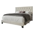 thumbnail image 6 of Home Design Dillon King Tufted Upholstered Panel Bed Frame with Button Tufting and Foam-Filled Headboard, Warm Gray, Easy Assembly, 6 of 6