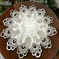 thumbnail image 1 of MYG Round Tablecloth Lace Floral Table Cover Dustproof, Home Festival Table Cloth 15.75inch, 1 of 8