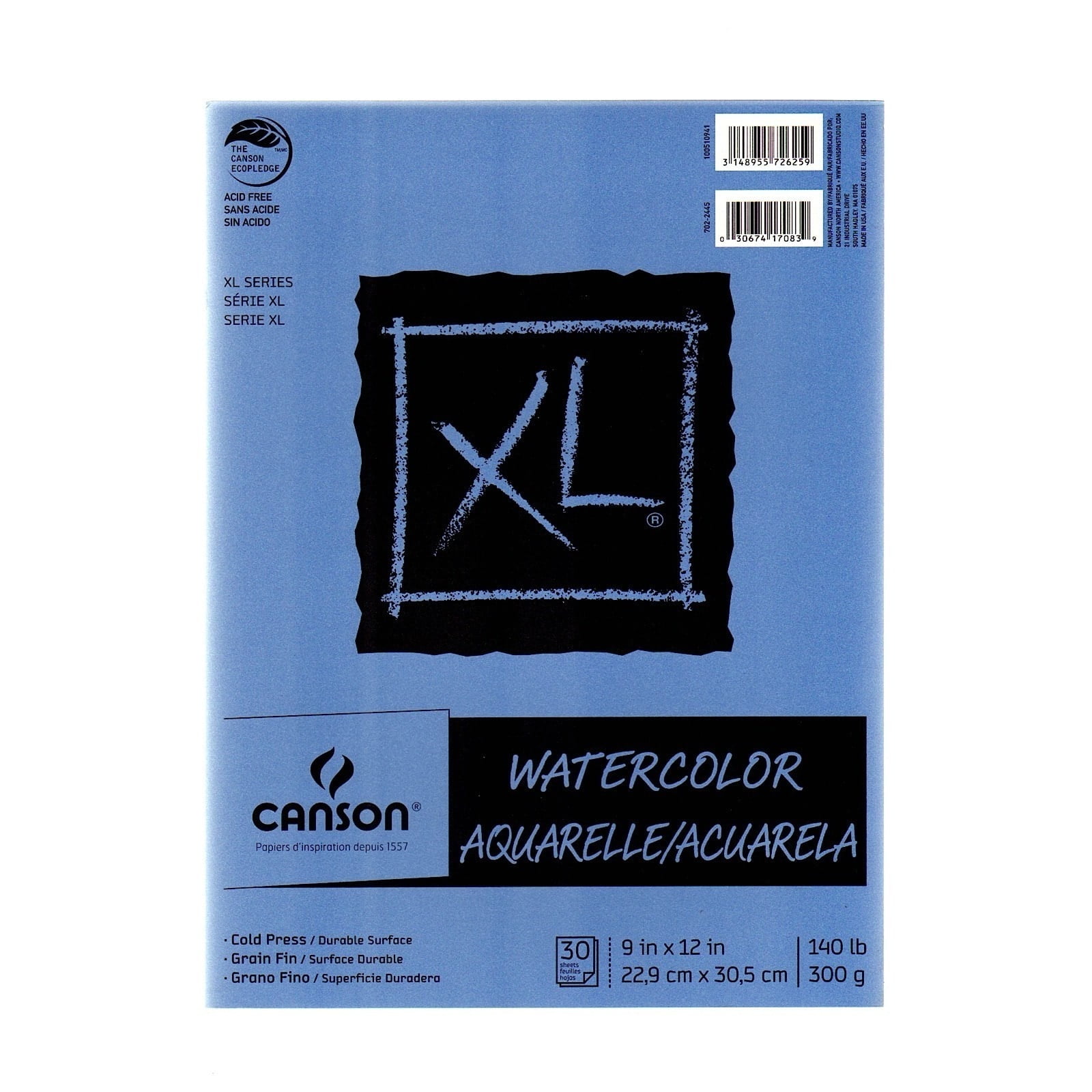 Canson XL Watercolor Pads 11 In. x 15 In. Pad Of 30 Pack Of 2 (2PK-100510942) 98774-PK2