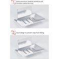 thumbnail image 3 of Injueey Soporte de inodoro Soporte de baño de montaje de jabón Instalación práctica Decoración de estilo simple Suministros de baño de malla Accesorios de baño Blanco brillante Injueey HA082183-02B, 3 of 6