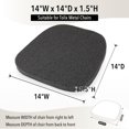 thumbnail image 3 of Tromlycs Metal Chair Cushions 14x14 Seat Set of 4 Small Tolix for Metal Chairs Cushions Pads Dining 14 inch Black Brown, 3 of 6