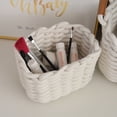 thumbnail image 2 of Small Woven Storage Basket – Cotton Rope Decorative Organizer Bin for Nursery, Bedroom, or Bathroom, Handmade Mini Shelf Basket for Toys, Makeup, or Essentials, 2 of 4