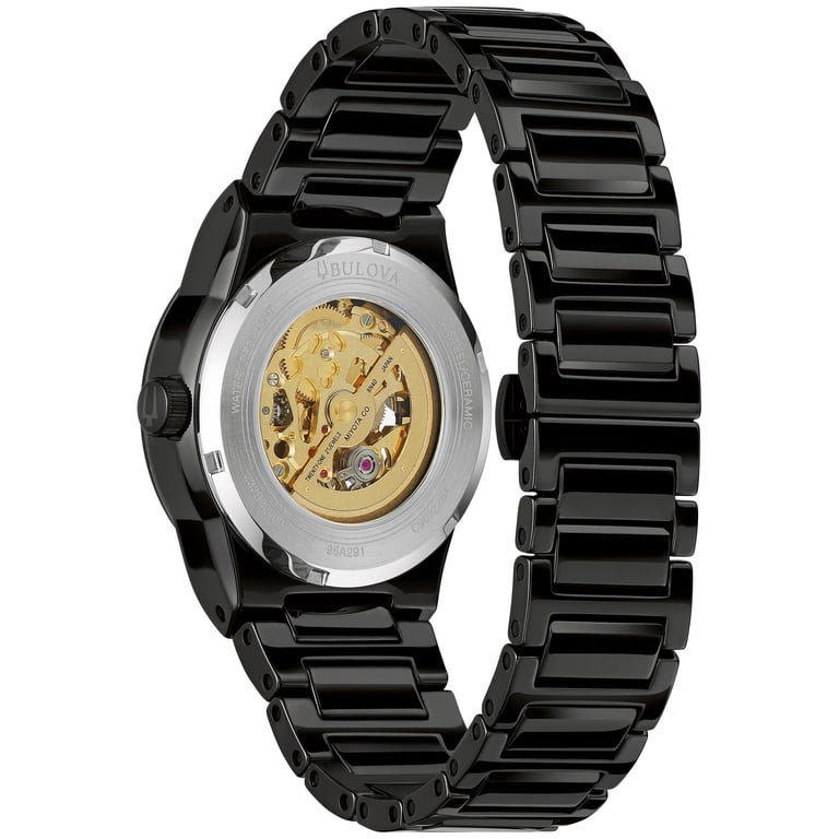 Bulova Black Ceramic Watch BULOVA ACCUTRON Black Carbon Fiber DIAMONDS Watch Bracelet  main image 4