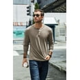 thumbnail image 3 of COOFANDY Men's Henley Shirts Long Sleeve Casual Vintage T-Shirt Lightweight Soft Stretch Tees Fall Henley Pullover Tops, 3 of 6