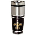 thumbnail image 1 of New Orleans Saints 16  oz. Stainless Steel Travel Tumbler Metallic Graphics, 1 of 1