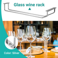 Glass Wine Champagne Cup Hangers Rack Holder with Screws (Silver