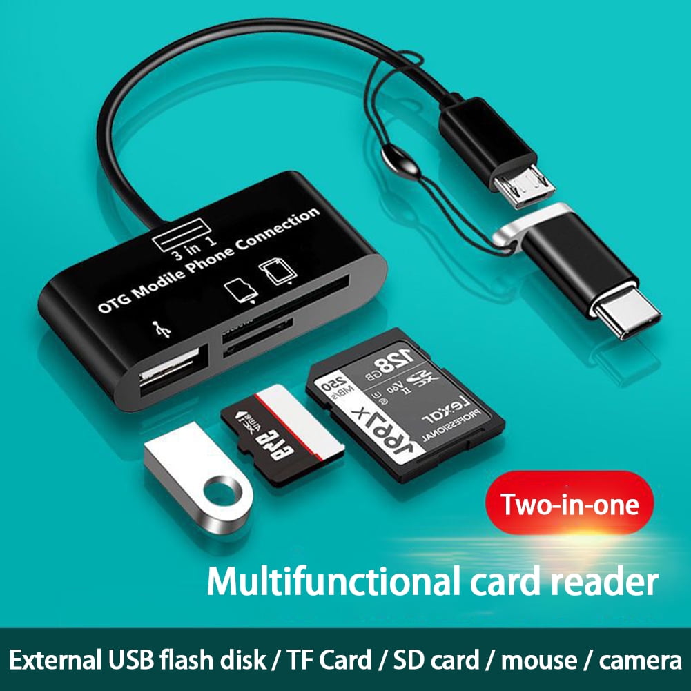 Multifunction Card Reader TF/SD/U disk/mobile Phone Camera TypeC OTG