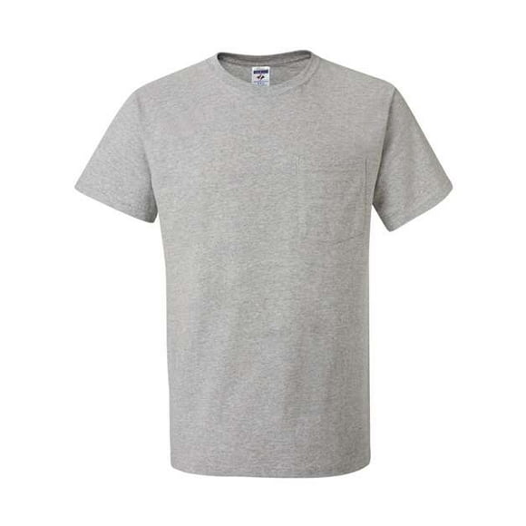 Jerzees Dri-Power playera con bolsillo activo para hombre, 2X-Large Athletic Heather Jerzees 29MPR