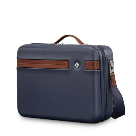 Samsonite Virtuosa Hardside Train Case, Crossbody Travel Makeup Case with Removable Strap, Navy