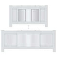 thumbnail image 4 of vidaXL Radiator Cover with Top Storage Shelf, Heater Cover, MDF, 55.5-80.7''x7.5''x32.1'', White, 4 of 6