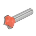 thumbnail image 4 of Bits CNC Router Bits Tungsten Carbide Blade 45 Gauge Steel Body PTFE Coating 8mm/0.3in Round Shank Clean Cutting Tool, 4 of 7