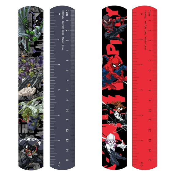 Marvel Spider-Man Plastic Slap Bracelet Party Favors, 4 Count