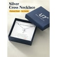 thumbnail image 6 of U7 To My Grandmother Dainty Cross Necklace for Women Valentine Mother's Day Jewelry for Her 18 Inch Pendant Necklace with Gift Card, 6 of 8