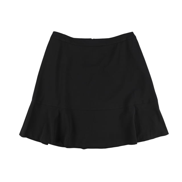 bar III Womens Solid A-line Skirt, Black, Plus Size, 22W