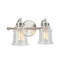 thumbnail image 5 of Aspen Creative 62082, 2-Light Bathroom Vanity, 15 1/4" Wide, Transitional Design, Brushed Nickel, 5 of 6