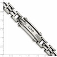 thumbnail image 5 of Stainless Steel 8.5In Polished With Cz Dad Bracelet (8.5 X 12) Made In China -Jewelry By Sweet Pea, 5 of 8