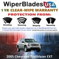 thumbnail image 2 of 2005 Chevrolet Trailblazer EXT Beam Wiper Blades Wipers w/1yr Warranty (Set of 3) w/Rear Wiper (WiperBladesUSA), 2 of 5