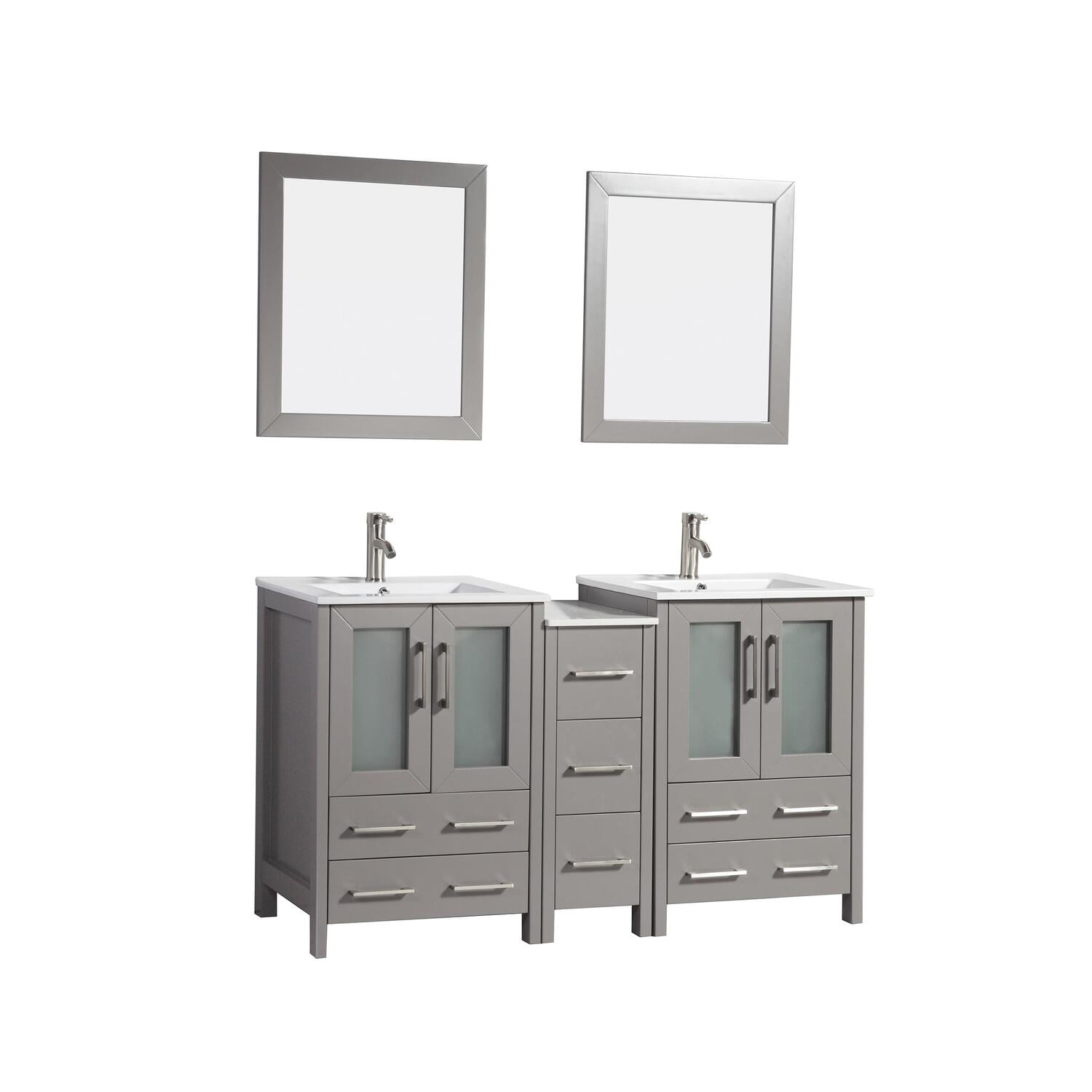 Vanity Art 60 Inch Double Sink Bathroom, 60 Inch Bathroom Vanity Top With Double Sink