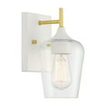 thumbnail image 3 of ACROMA Caucy 2-pack Wall Sconces Modern Contemporary Vanity Light - Set of 2 Matt White & Satin Brass, 3 of 5