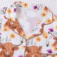 thumbnail image 6 of XIAONU Women's Shorts Pajama Set Highland Cow Short-Sleeve Shirt Soft Cute Casual Comfortable Sleep Wear Set, 6 of 9