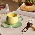 thumbnail image 4 of Fridja Clearance Under 5$ Ceramic Coffee Cup and Saucer Set Home Restaurant Tea Cup Flower Tea Cup, 4 of 5