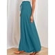 thumbnail image 5 of Pantalones Casuales de Cintura Alta para Mujer, de Color Liso, Largos y Anchos, con Bolsillos, para y Otoño. Azul y Verde L, 5 of 8