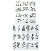 Milue 30pcs/set Flower Stencil Spray Painting Template DIY Wall Window Floor Decor