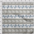 thumbnail image 2 of oneOone Tissu Georgette Viscose Rayé/éléphant & Imprimé Ikat Cheval BTY 42 Pouces de Large, 2 of 3