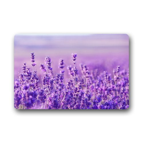 WinHome Bouquet of Purple Lavender Flowers Doormat Floor Mats Rugs