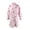 Pink Print, variant on Women's Fleece Floral-Print Zipper Short Robe