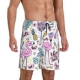 thumbnail image 2 of Kdxio Summer with Flamingo Print Mens Sleep Shorts Bottoms Soft Comfy Pajama Wear Pants with Drawstring Pockets, 2 of 7