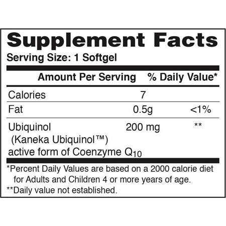 Ubiquinol 200mg CoQ-10 (Kaneka™) 30 Softgels (Non-GMO) by Health Thru Nutrition