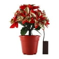 thumbnail image 2 of Christmas Tree Light, LED Flower Pot Light String, Battery Powered Red Simulation Flower Pot Lamp, 35x15x15cm Decorative Tabletop Party Decoration, 2 of 9